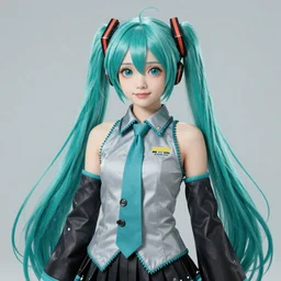 photorealistic Hatsune Miku, rendered in Unreal Engine 5, 4K