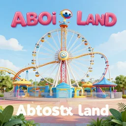 poster of the amusement park called asbestos land