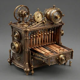 steampunk glockenspiel, intricate, highly detailed