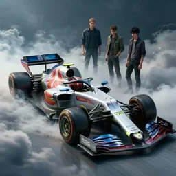 concept formula one muscles car from cyberpunk 2 0 7 7. art by jesper ejsing, feng zhu, makoto shinkai, lois van baarle, ilya kuvshinov, rossdraws. clouds by rhads. global light 3 d rtx hdr
