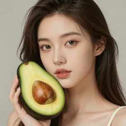 a female model inspired by Avocado, highly detailed, photorealistic, digital painting, 8k resolution