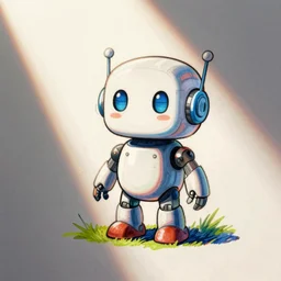 cute robot drawing color