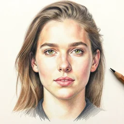 Colored pencil art on paper, highly detailed, artstation, portrait, Caran d'Ache Luminance