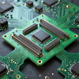 circuit board, octane render, detailed