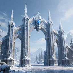 a very detailed concept art of epic gates to frost, trending on artstation, digital art, 4 k, hyper realistic, octane render, sharp focus