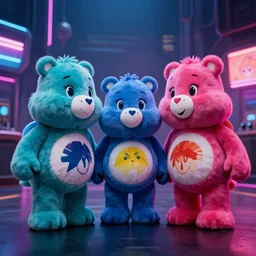 film still of cyberpunk care bears in blade runner movie, 4 k