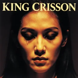 king crimson album cover face but the face of a butoh dancer ultra intense epic photograph analog