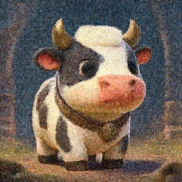 cute little anthropomorphic Cow in Gears of War cover art, ultra wide lens shot , tiny, small,  short, cute and adorable, pretty, beautiful, DnD character art portrait, matte fantasy painting, DeviantArt Artstation, by Jason Felix by Steve Argyle by Tyler Jacobson by Peter Mohrbacher, cinematic lighting