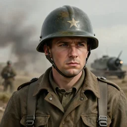 portrait painting of d day landing, hyper - realistic, unreal engine, octane render, digital art, trending on artstation, 8 k, detailed, atmospheric, immaculate