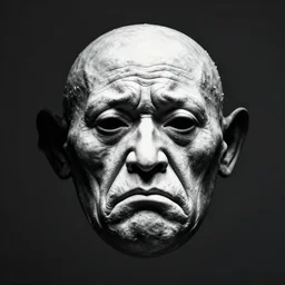 photographic portrait of a wrinkly sad anglerfish face silhouette, by max ernst and alfred pellan