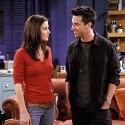 scene from tv sitcom friends guest starring rick astley from the never gonna give you up video