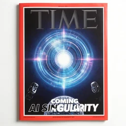 TIME magazine cover, the coming AI singularity, by Moebius and Roger Dean, 4k