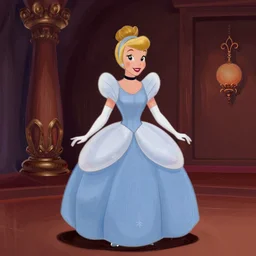 elon musk as cinderella, 1950 disney movie poster art, hand drawn animation cel