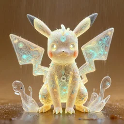( pokemon ) creature creature in a rainy alaska, warm tones, bioluminescent bioluminescent translucent translucent : by michal karcz, daniel merriam, victo ngai and guillermo del toro : ornate, dynamic, particulate, intricate, elegant, highly detailed, centered, artstation, smooth, sharp focus, octane render