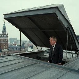 the roof of city hall opens up, film still from the movie directed by christopher nolan and david cronenberg with art direction by zdzisław beksinski and dr. seuss