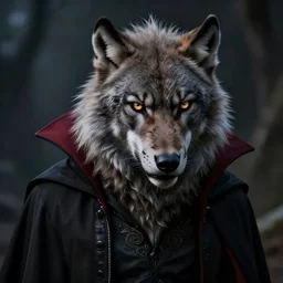 “a vampire turning into a werewolf, realistic, detailed”