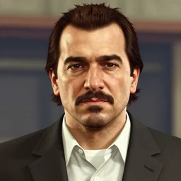 highly detailed portrait, pablo escobar, in gta v, stephen bliss, unreal engine, fantasy art by greg rutkowski, loish, rhads, ferdinand knab, makoto shinkai and lois van baarle, ilya kuvshinov, rossdraws, tom bagshaw, global illumination, radiant light, detailed and intricate environment