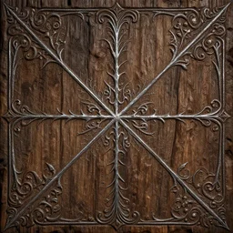 2 d, ancient ornate eldritch wood texture with silver veins, detailed texture painting, artstation