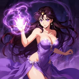 a voluptious sorceress with cleavage casting a powerful spell, painted by Sakimichan, trending on ArtStation