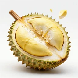 an durian explode into small pieces