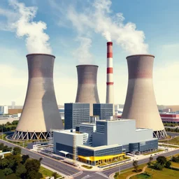 a power plant precisionism artwork