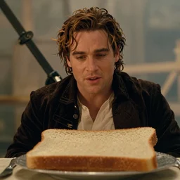 film still of steve buscemi made out of bread in titanic, 4 k