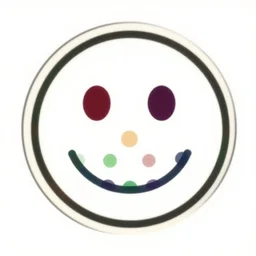 color blind test smiley face. colored dots.