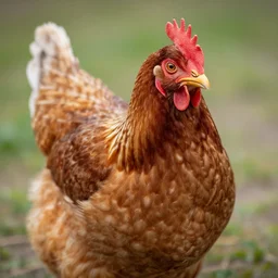 a chicken with a mustache