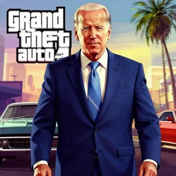 joe biden in the art style of grand theft auto 4