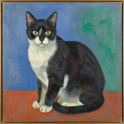 an oil painting of a cat by henri matisse