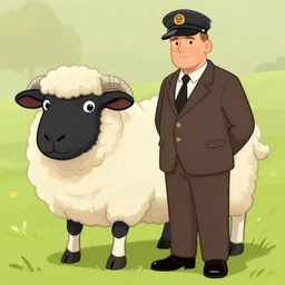 george s patton as a sheep, trending on furaffinity