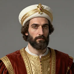 a portrait of sultan suleiman the magnificent, focused gaze, art station, highly detailed, concept art, sharp focus, illustration in pen and ink, 4 k wide angle