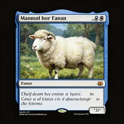 A sheep as a Magic the Gathering card