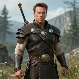 Schwarzenegger as a Skyrim NPC