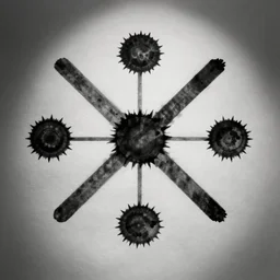 one big inkblot on the paper, rorschach test, symmetrical, lightly styled to George Lucas