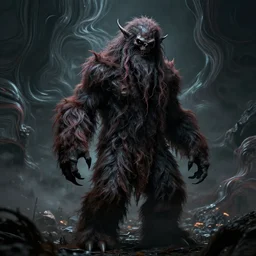 photo of terrifying boogerman, hyper detailed, flowing backgroun, trippy, octane render