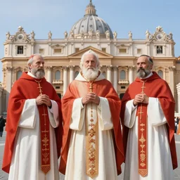 cardinal - bishops that looks like breton monk rasputin in apostolic palace in vatican