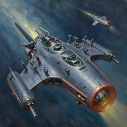 classical oil painting of a sidescrolling shooter spaceship with lots of tiny guns, ambient light, hyperrealism, fine detail, 8 k, fantasy, trending on artstation, stylistic, brush strokes, oil, canvas, r - type lifeforce gradius by kawacy and makoto shinkai