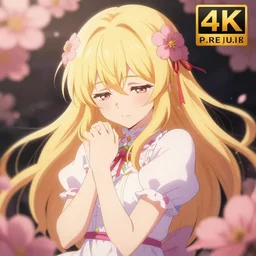 isekaipunk flower princess somber sorrows. beautiful lineart, depth focus, rankings pixiv, artstation, procreate, soft lighting, srgb, 4 k artstation, hdr, cinematic, by kadokawa, nitroplus, mihoyo, kodansha, shogakukan