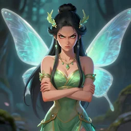 angry conflicted faerie bodhisattva, digital art trending on artstation