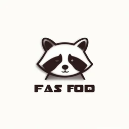 minimalist logo for a fast food restaurant chain for raccoons