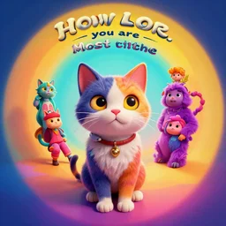cat thinking about how fool you are most of the time, colorful, contrast, 3 d scene, greg rutkowski, zabrocki, karlkka, jayison devadas, trending on artstation, 8 k, ultra wide angle, zenith view, pincushion lens effect