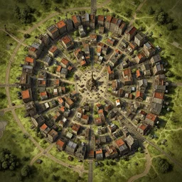 an overhead map of a steampunk poor neighborhood, Greg Rutkowski, highly detailed, level design, concept art, artstation, cgsociety