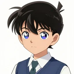 small boy with black hair and blue purple eye, school uniform, anime style, hyper detailed, illustration, digital painting, art by artgerm and greg rutkowski and alphonse mucha, high delicate defined details, anime stylized, highly detailed, realistic, sharp focus