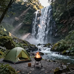 camping and bbq in epic Taiwan valley by the waterfalls and streams