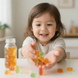 Me reaching out to give away a gummy bear