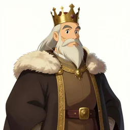 portrait of medieval old king, artstation, detailed cartoon, elegant, digital painting, concept art, smooth, sharp focus, illustration, don bluth, makoto shinkai ghibli, tom whalen, moebius, akihiko yoshida