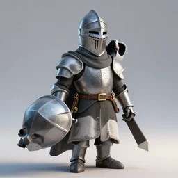 a knight in a helmet, 3 d render
