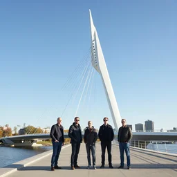 futuristic provencher bridge in winnipeg manitoba, victor einrich, gregory crewdson, ian mcque, mike winkelmann, simon stalenhag,