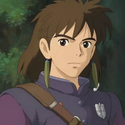 aragorn from the anime lord of the rings (1986), looking serious, some beard, studio ghibli, very detailed, realistic